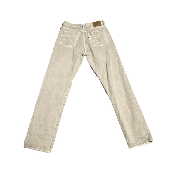 Levis Classic 501 Women W28 L30 Acidwash Tan Jeans - Picture 4 of 16